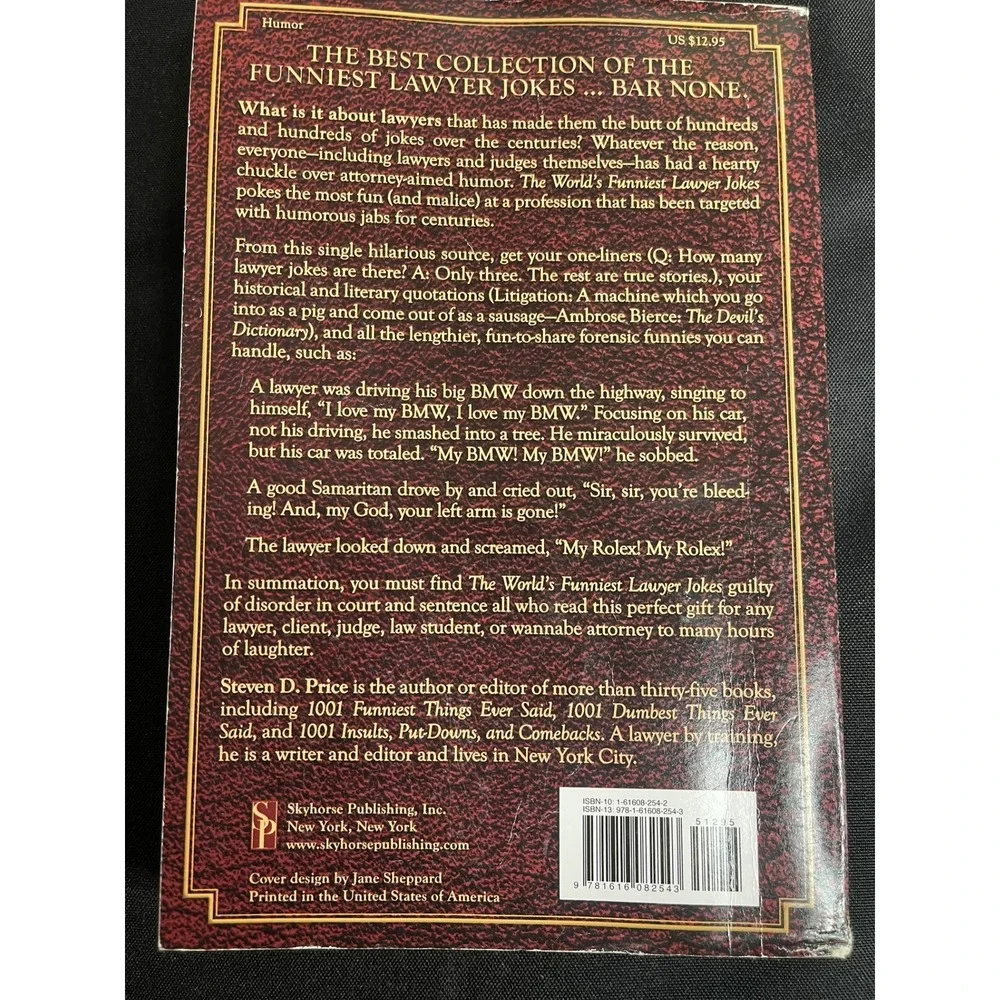The Worlds Funniest Lawyer Jokes A Caseload of Jurisprudential Jests StevenPrice
